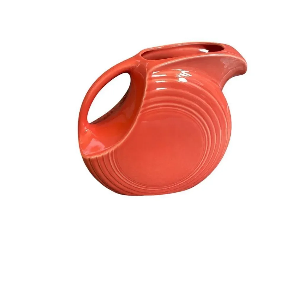 Fiesta Fiestaware Paprika Persimmon Poppy Burnt Orange Water Disk Disc Pitcher